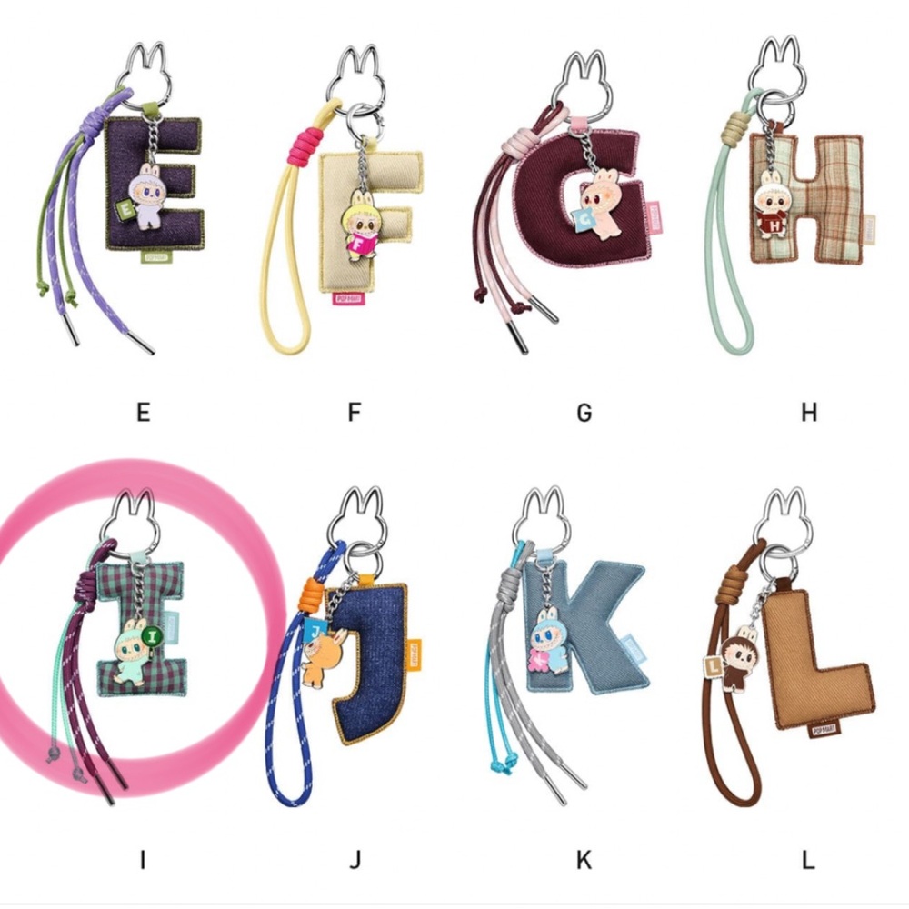 POP MART LABUBU PIN FOR LOVE LETTER PENDANT - “I”